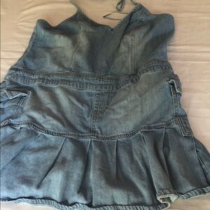 wild fable Light Blue Denim Tie-Strap Sundress